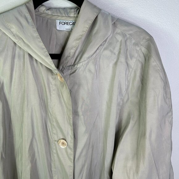 Vintage Forecaster of Boston Women's Union Made Button Up Rain Jacket Size L - Picture 2 of 8
